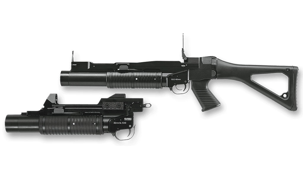 Laser devices, night-vision devices, silencers and grenade launchers as an addition to a firearm