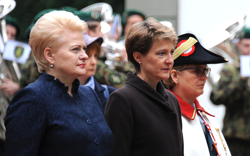 Dalia Grybauskaitė, presidente della Repubblica di Lituania, e Simonetta Sommaruga, presidente della Confederazione